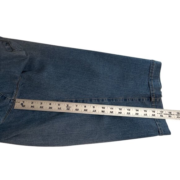 Gloria Vanderbilt Womens Skimmer Jean Shorts W/Belt Size 16 Light Wash Denim - Picture 7 of 7